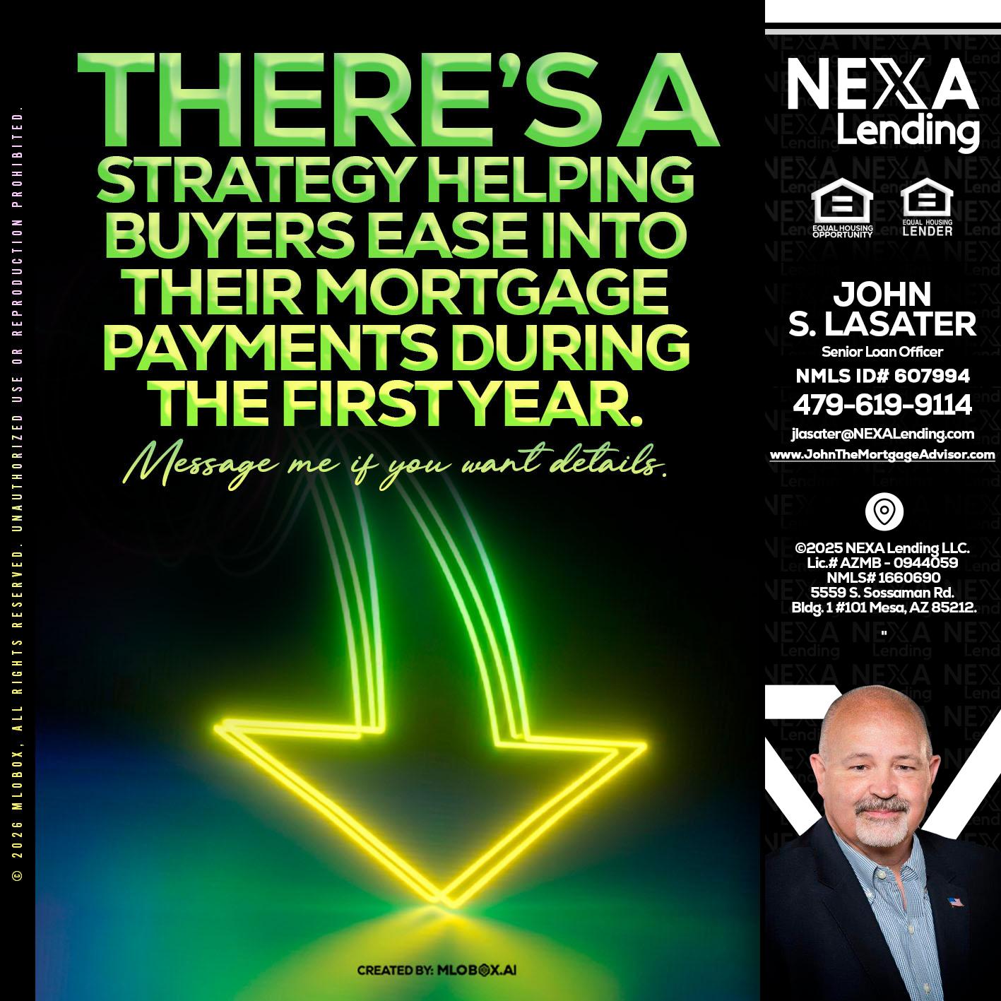 THERES A STATEGY - John Lasater -Senior Loan Officer