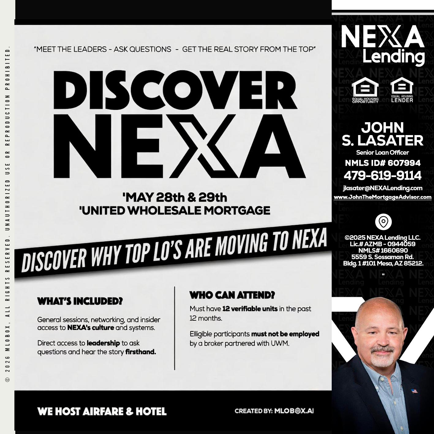 DISCOVER NEXA - John Lasater -Senior Loan Officer