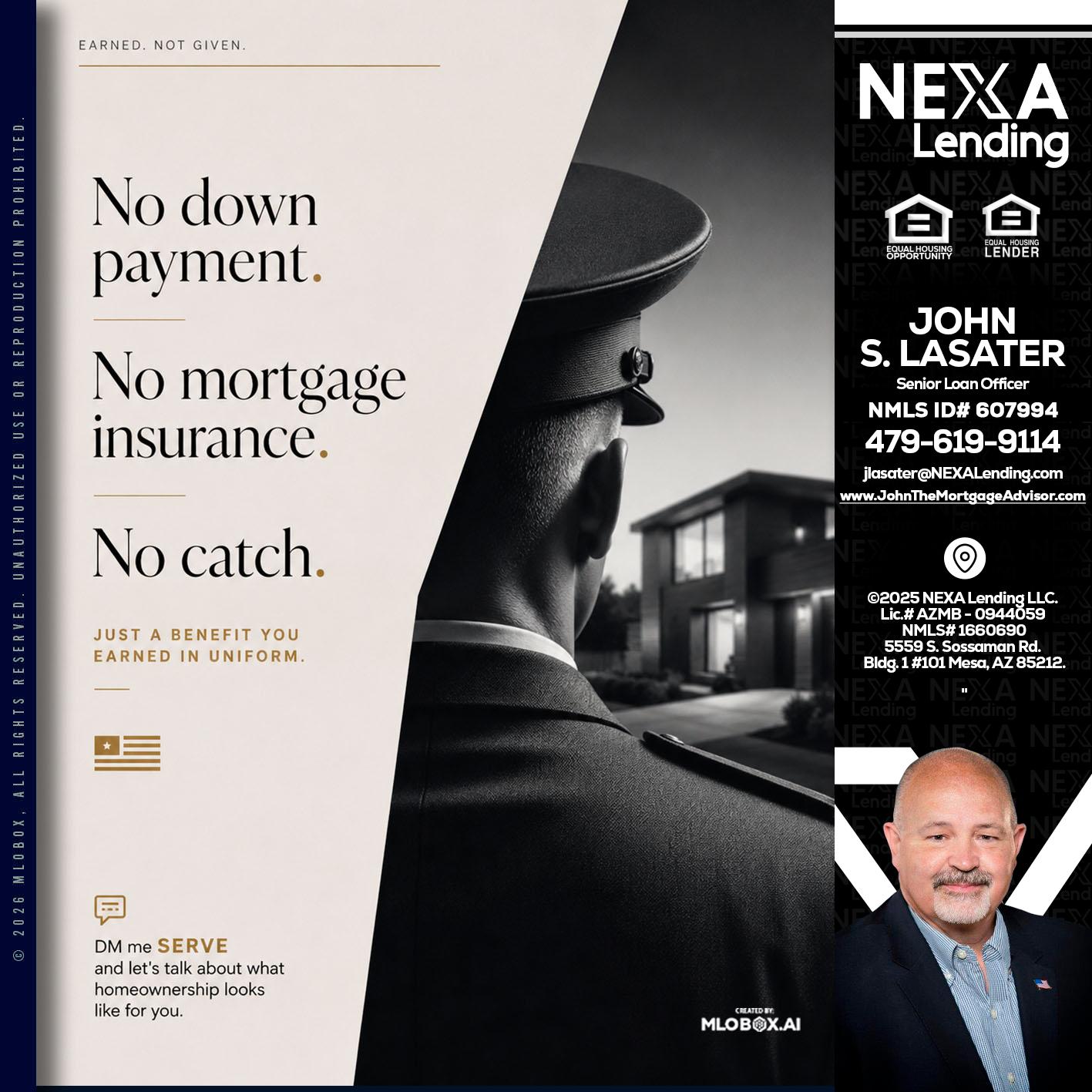 NO DOWN PAYMENT - John Lasater -Senior Loan Officer