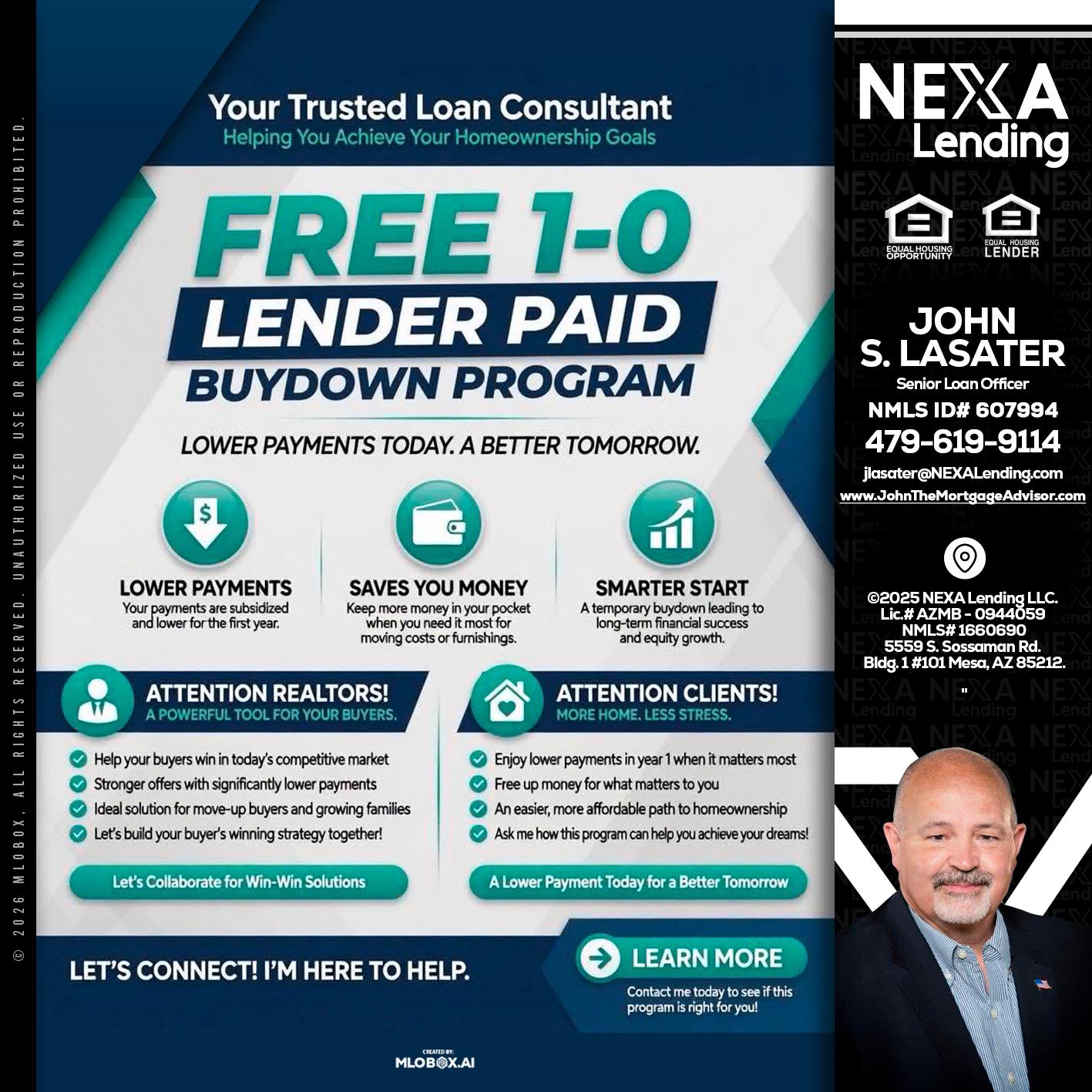 FREE 1-0 - John Lasater -Senior Loan Officer
