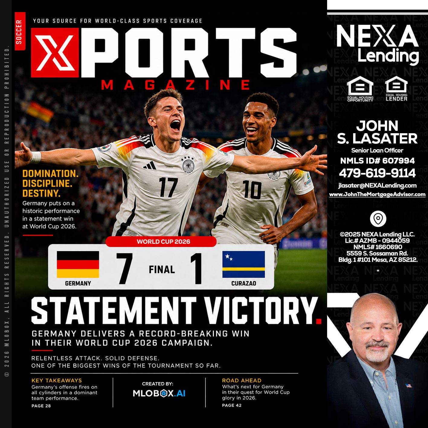 GERMANY VS CURASSAO (7-1) - John Lasater -Senior Loan Officer