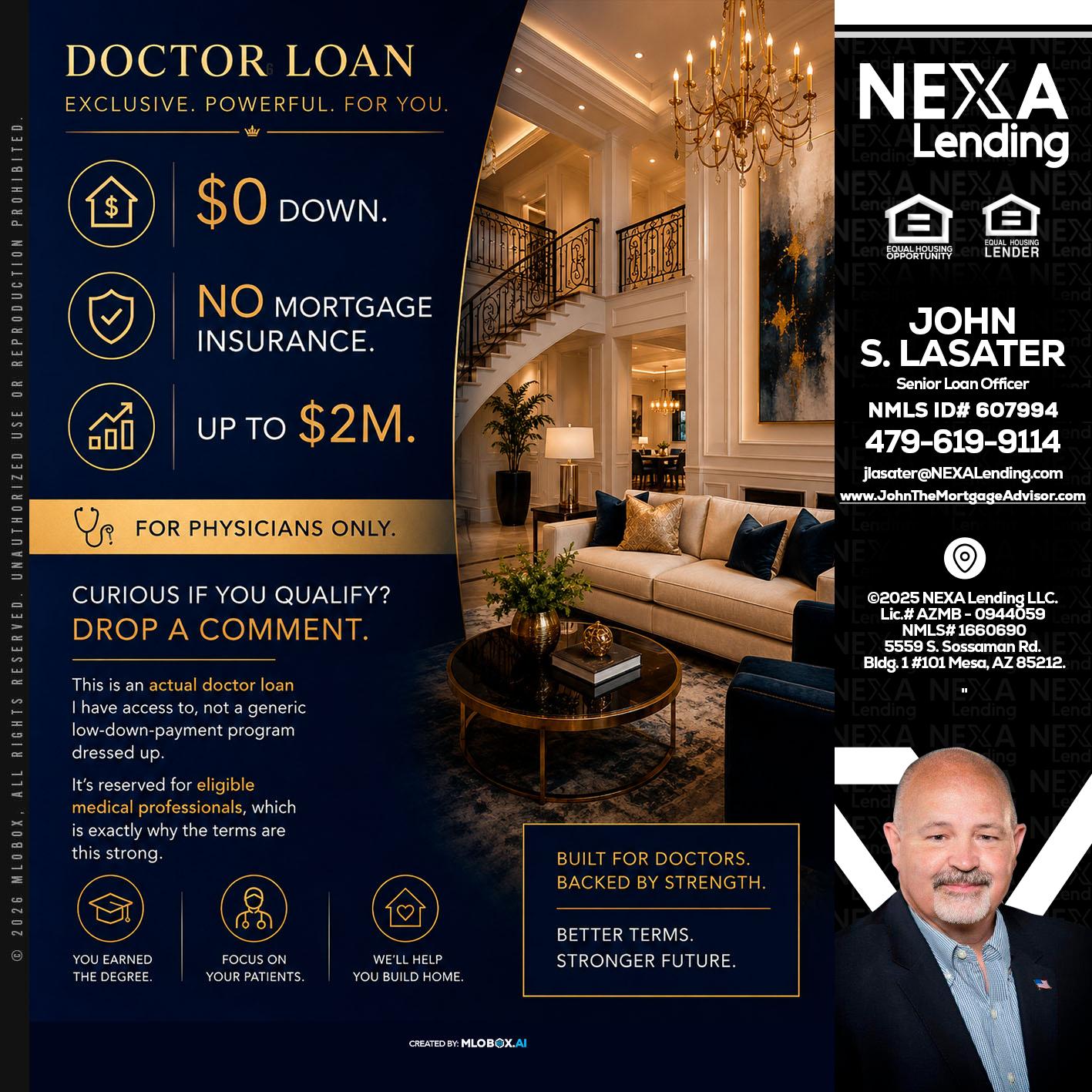 DOCTOR LOANS - John Lasater -Senior Loan Officer