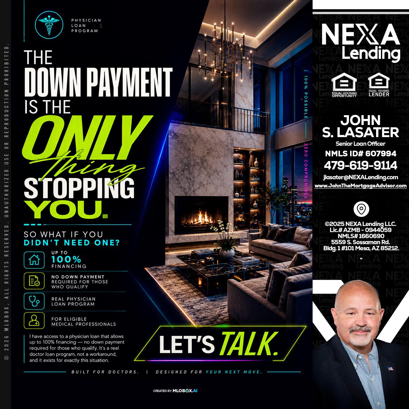 THE DOWN PAYMENT - John Lasater -Senior Loan Officer
