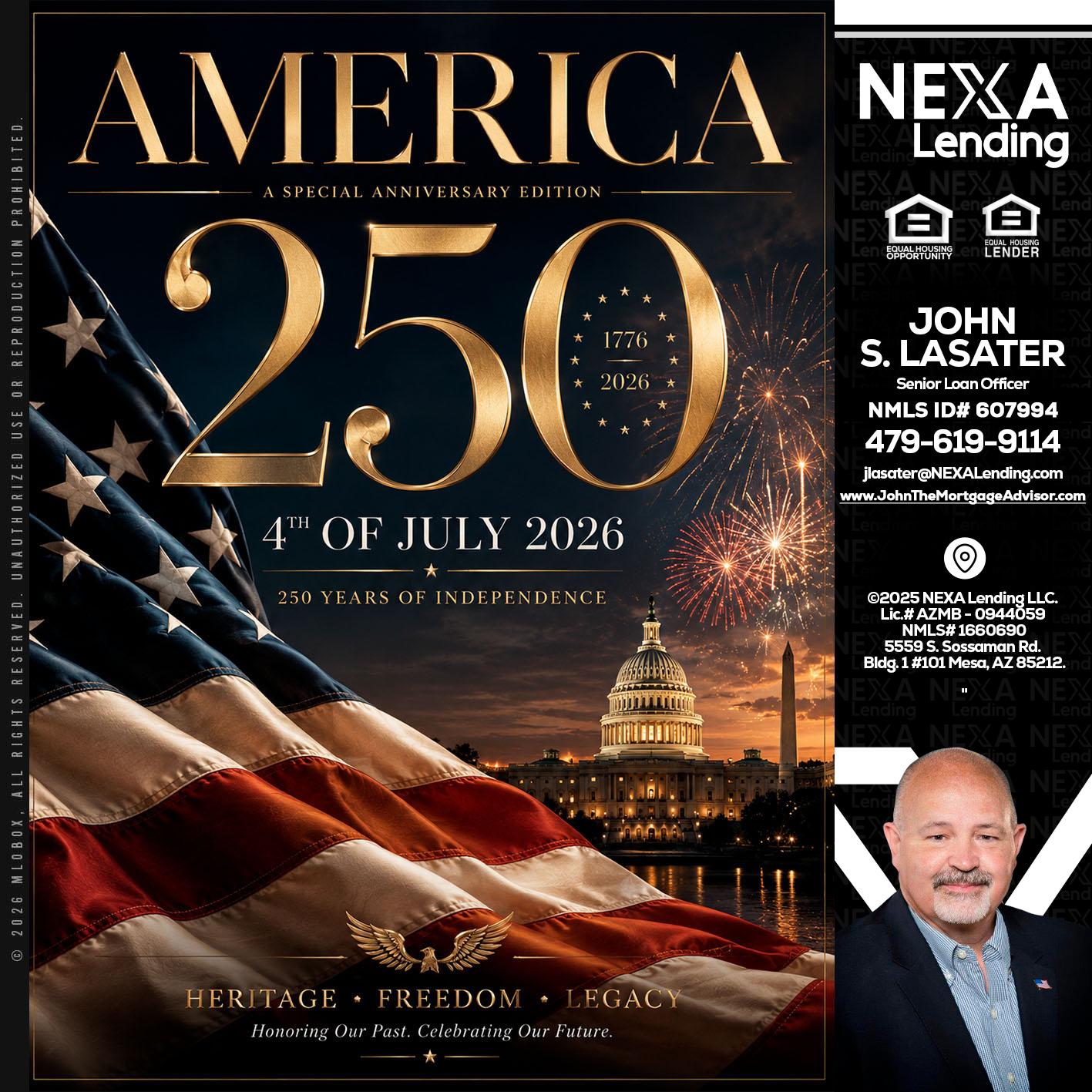 AMERICA 250 TH - John Lasater -Senior Loan Officer