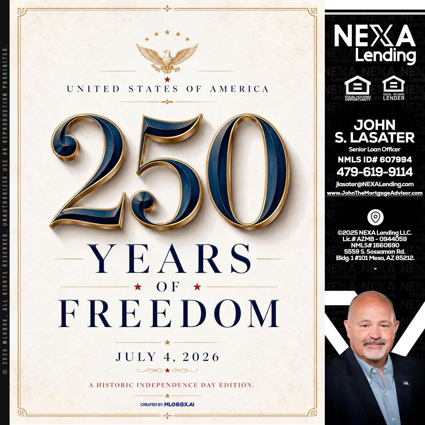 250 YEARS - John Lasater -Senior Loan Officer