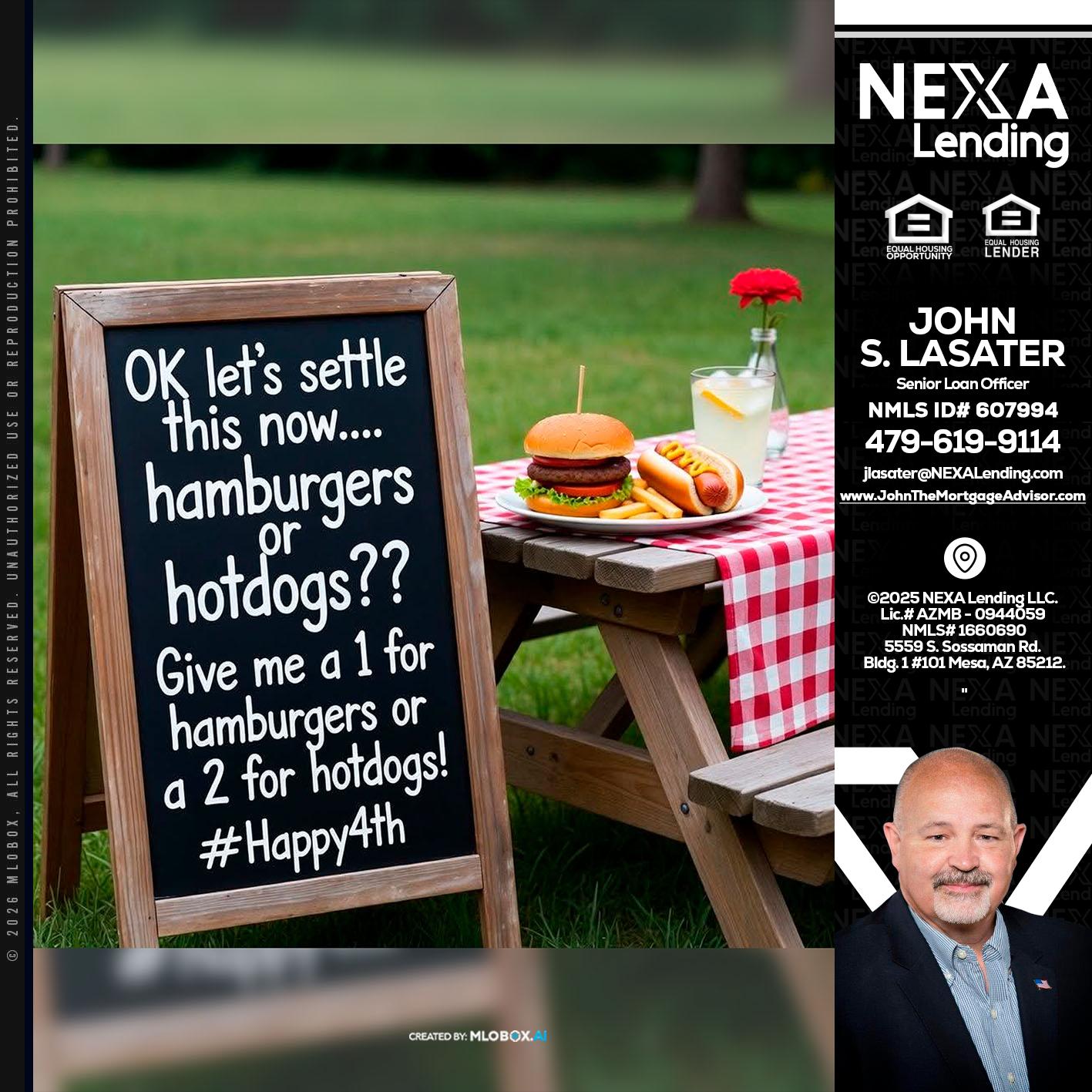 let settle this - John Lasater -Senior Loan Officer