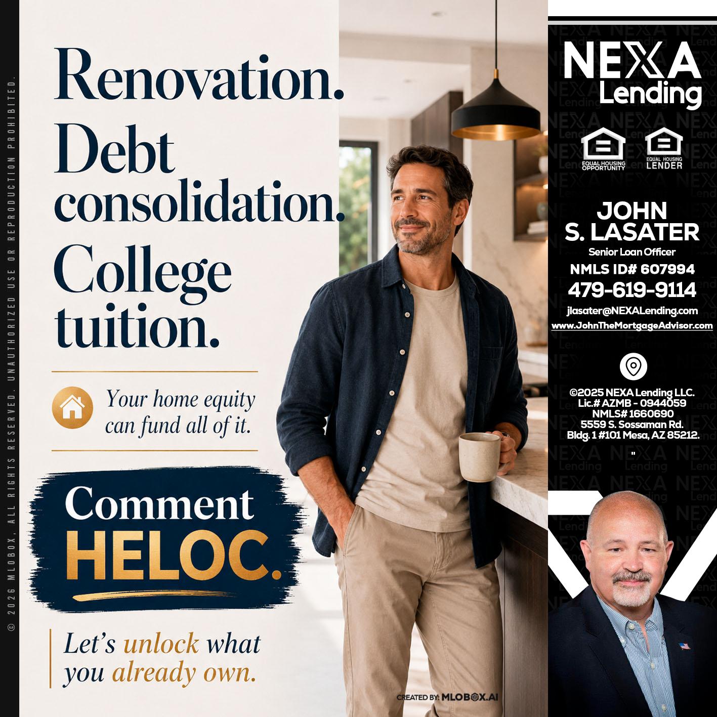 RENOVATION DEBT - John Lasater -Senior Loan Officer