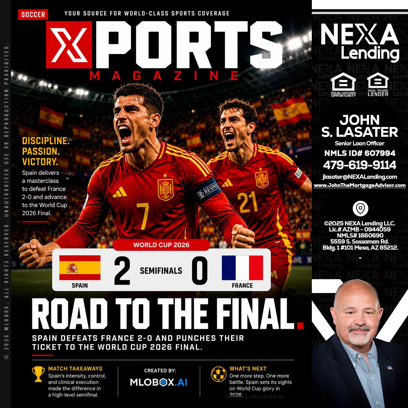 XPORTS WORLD CUP 2026 - John Lasater -Senior Loan Officer