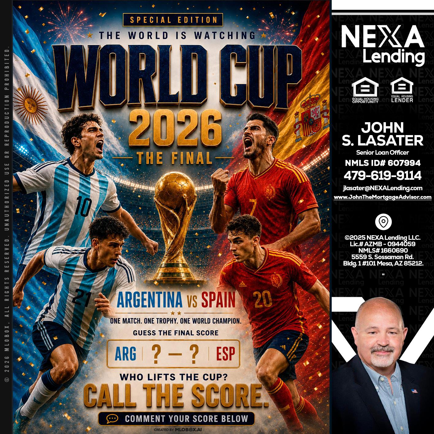 World Cup 2026 finals - John Lasater -Senior Loan Officer