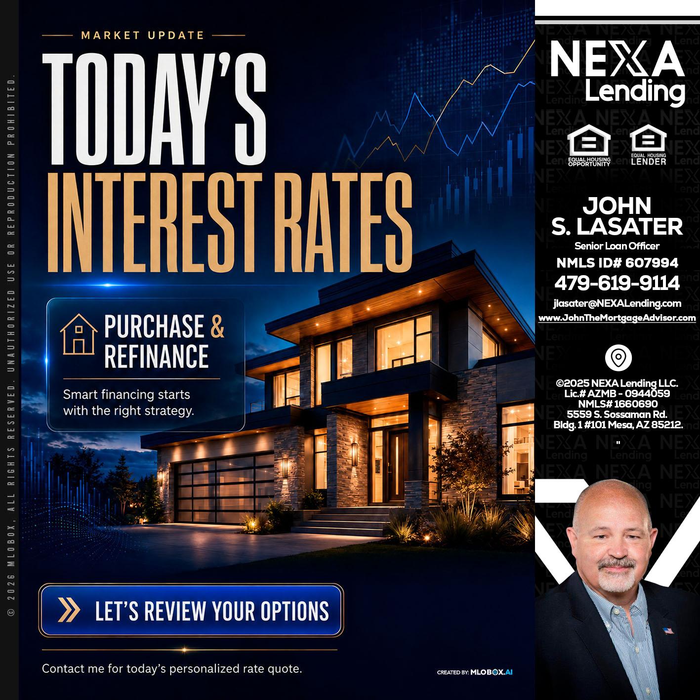 TODAYS RATES - John Lasater -Senior Loan Officer