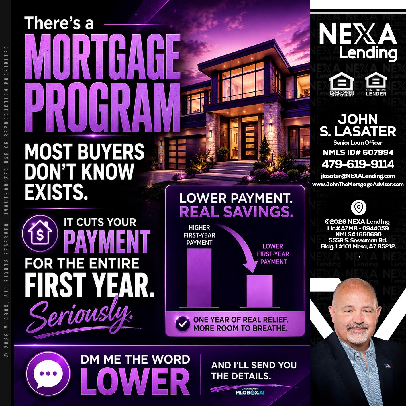 MORTGAGE PROGRAM - John Lasater -Senior Loan Officer