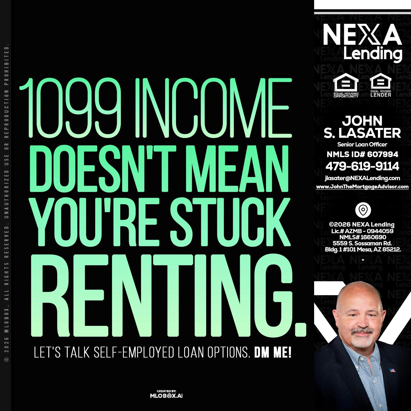 1099 income - John Lasater -Senior Loan Officer