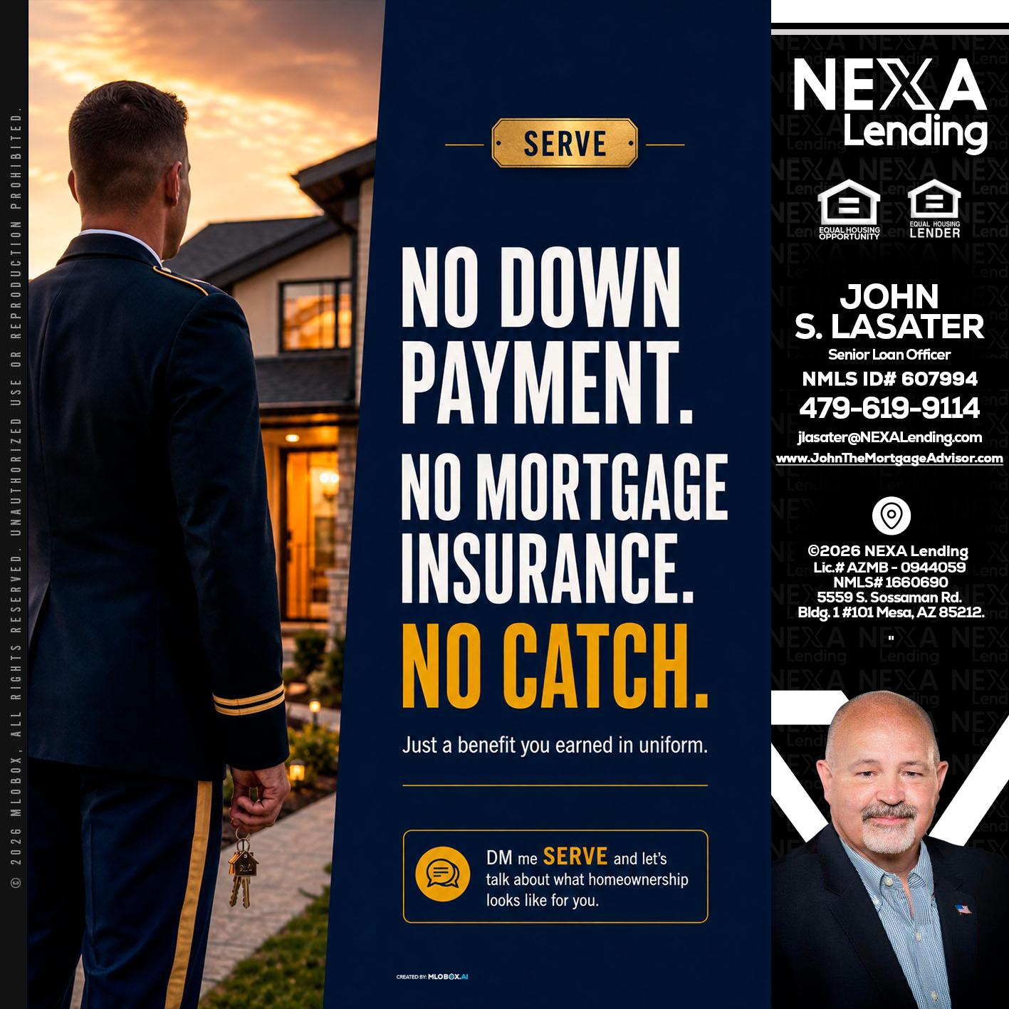 NO DOWN PAYMENT - John Lasater -Senior Loan Officer