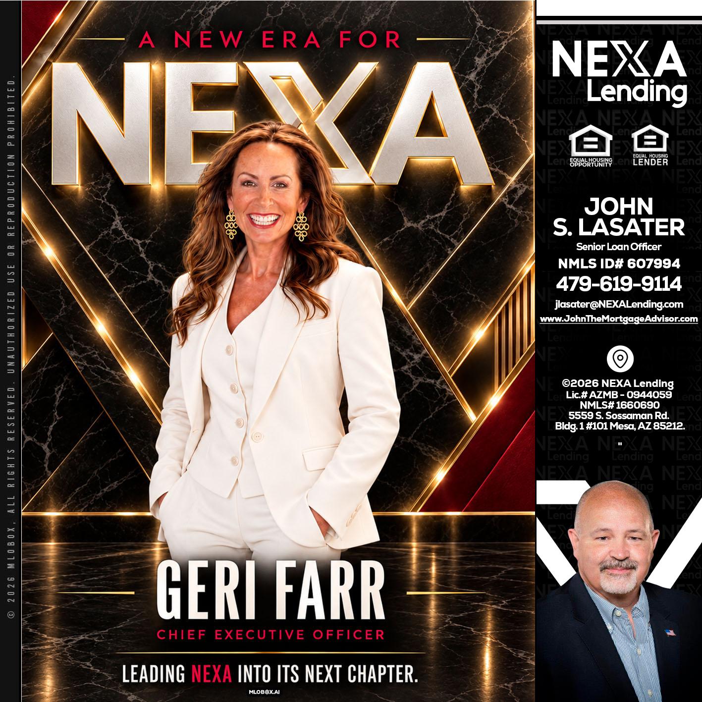 GERI FARR - John Lasater -Senior Loan Officer