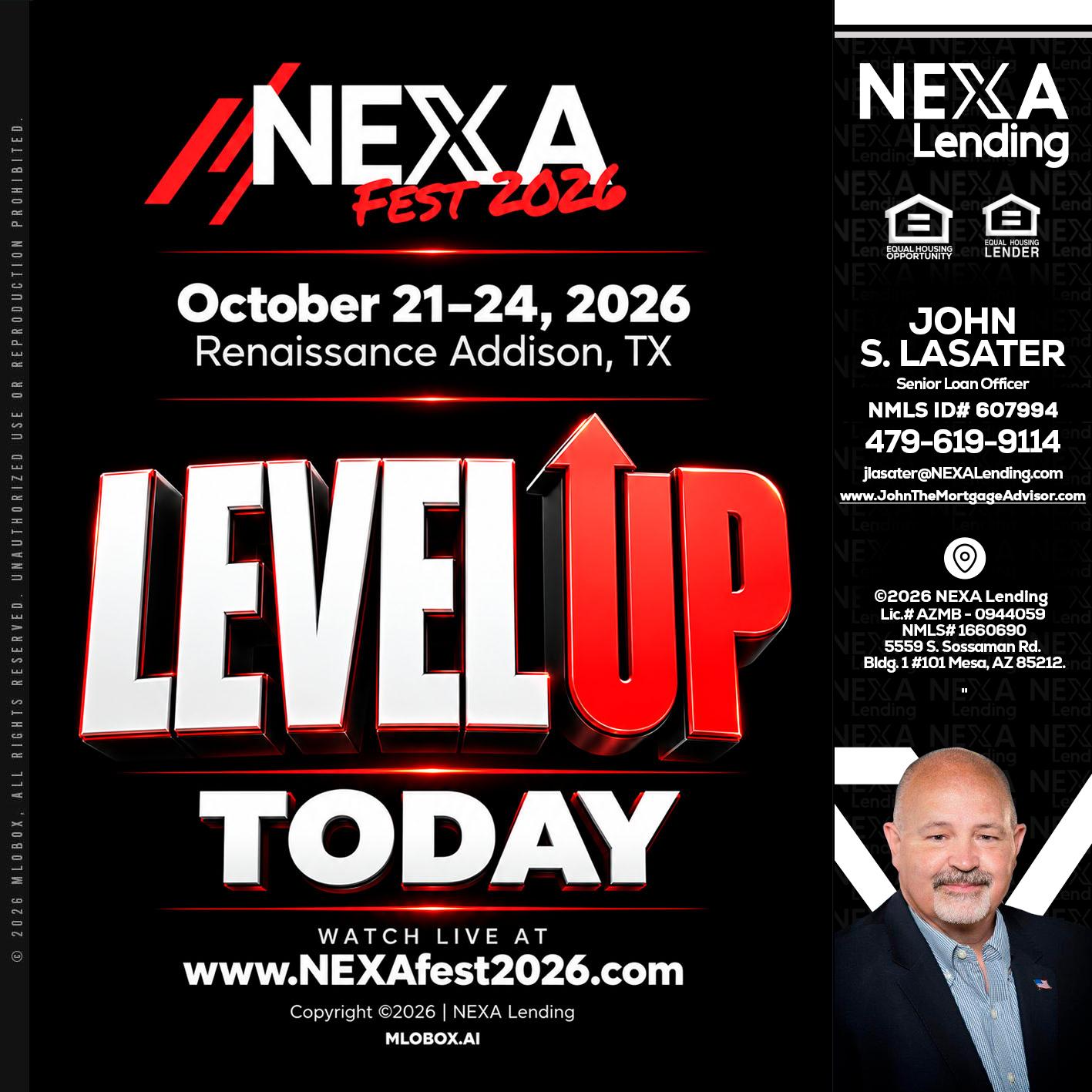 LEVEL UP TODAY - John Lasater -Senior Loan Officer