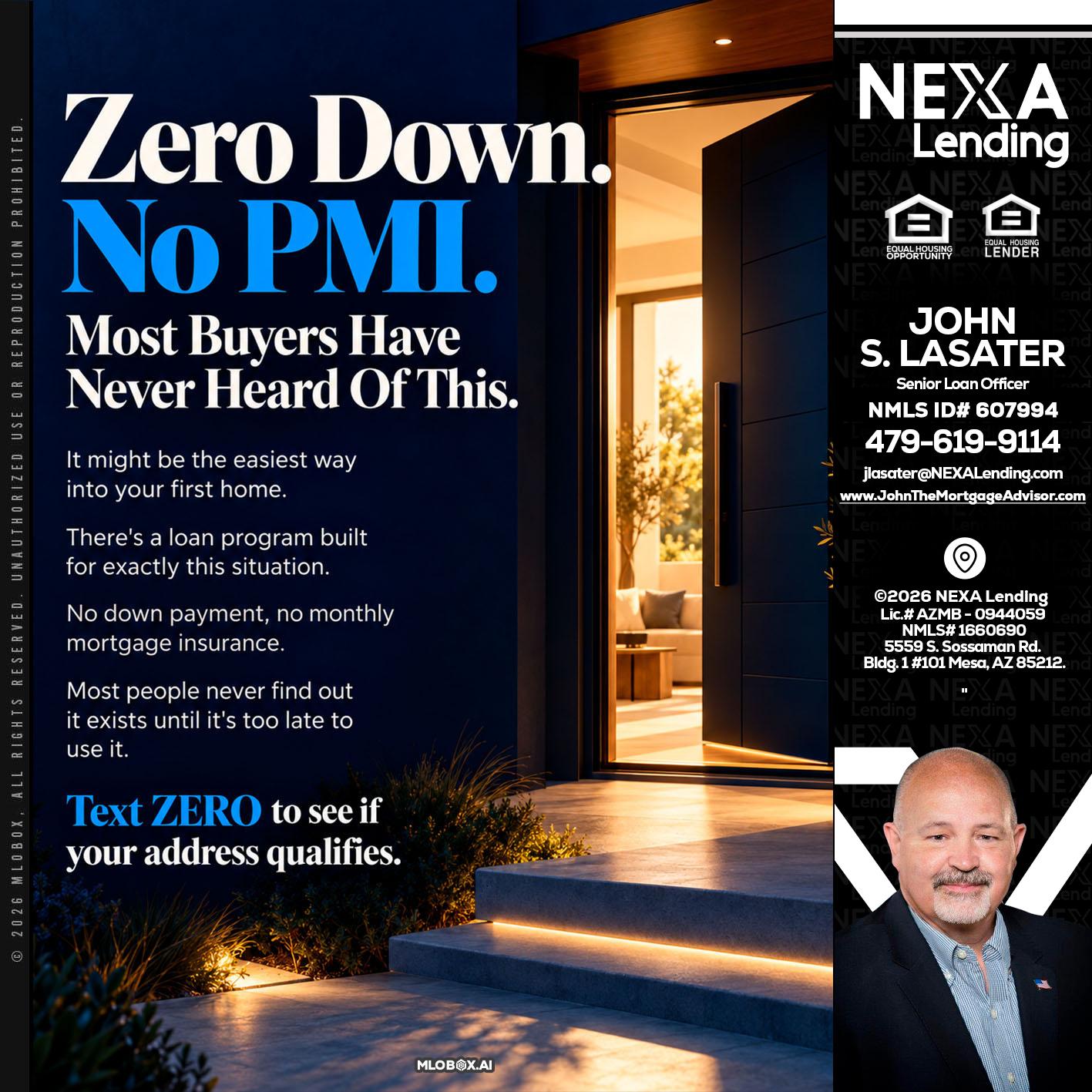 zero down - John Lasater -Senior Loan Officer